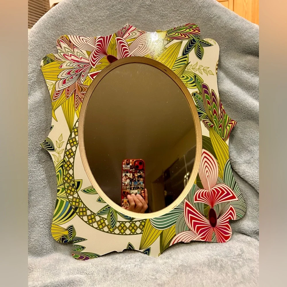 Deny Designs Floral Tropical Bohemian Wall Mirror Excellent Like New Condition